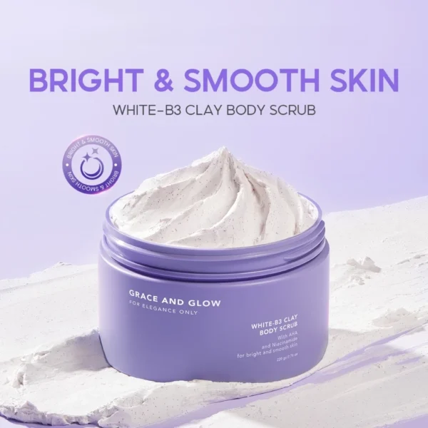 White B3 Brightening Clay Body Scrub