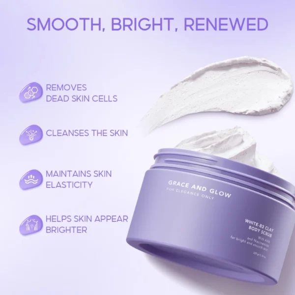 White B3 Brightening Clay Body Scrub